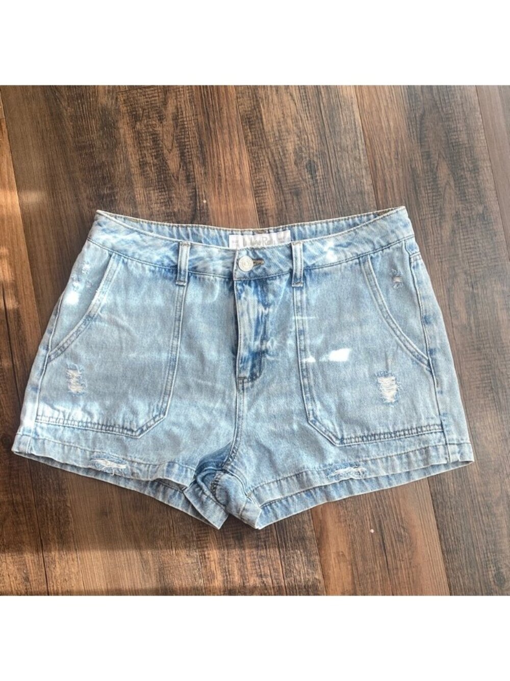 Indigo Rein Light Blue Distressed Jean Shorts